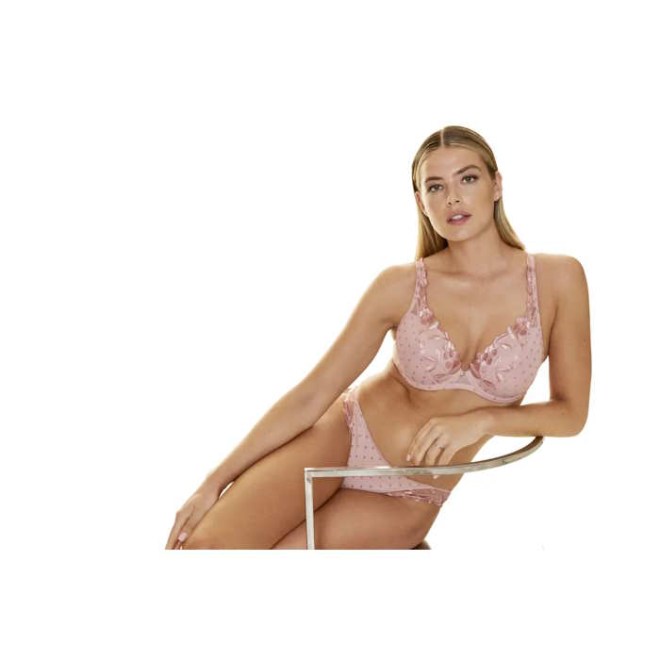 SET 0102597VIP PLUNGE BRA 0602590VIP STRING AGNES VITAGE PINK MARIE JO 
